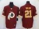 Men's Washington Redskins #21 Sean Taylor Red Team Big Logo Number Vapor Untouchable Limited Jersey