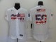 MLB Los Angeles Dodgers White #50 Mookie Betts USA Flag Flexbase Jersey