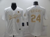 MLB Los Angeles Dodgers #8 & #24 Kobe Bryant White Camo 2020 Nike Cool Base Jersey