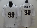Men's Los Angeles Rams #99 Aaron Donald White Shadow Logo Limited Jersey