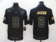 Men's Baltimore Ravens #8 Lamar Jackson 2020 Black Salute To Service Limited Jersey