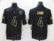 Men's Raiders #4 Carr 2020 Black Salute To Service Limited Jersey