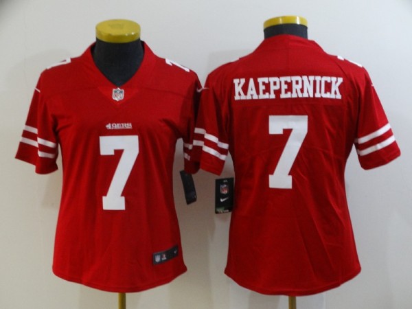 Women San Francisco 49ers#7 Colin Kaepernick Red Vapor Untouchable Limited Jersey