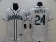 MLB Seattle Mariners #24 Ken Griffey White Elite Jersey