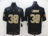 Men's Denver Broncos #30 Phillip Lindsay Black Camo Salute To Service Limited Jersey