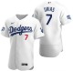 MLB Los Angeles Dodgers #7 Julio Urias White 2020 World Series Champions Patch Flexbase Jersey