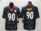 Men's Pittsburgh Steelers #90 T. J. Watt 2020 Black Camo Limited Jersey