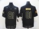Men's Tampa Bay Buccaneers #81 Brown 2020 Black Salute To Service Limited Jersey