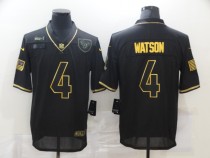 Men's Houston Texans #4 Deshaun Watson 2020 Black/Gold Salute To Service Limited Jersey