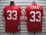 San Francisco 49ers #33 Roger Craig NFL Throwback Red Jersey