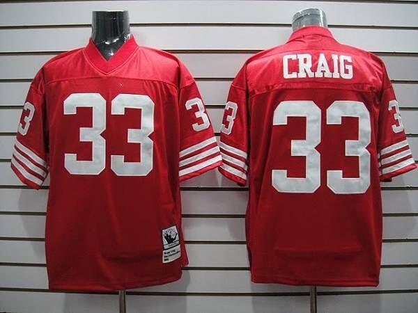 San Francisco 49ers #33 Roger Craig NFL Throwback Red Jersey