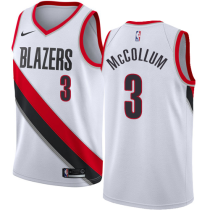 NBA Portland Trail Blazers #3 McCollum White Nike Jersey
