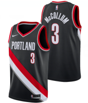 NBA Portland Trail Blazers #3 McCollum Black Nike Jersey