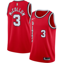 NBA Portland Trail Blazers #3 McCollum Red Nike Jersey