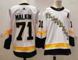 Men's Pittsburgh Penguins #71 Evgeni Malkin 2020-21 White Adidas Jersey