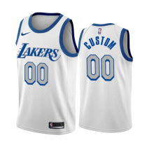 NBA Los Angeles Lakers City Edition 2020-21 New Blue Silver Logo Customized Jersey