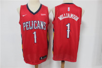 Pelicans #1 Zion Williamson Red With Ibotta Patch Jersey