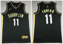 NBA Brooklyn Nets #11 Kyrie Irving 2020 Black Gold Edition Jersey