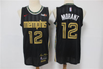 NBA Memphis Grizzlies #12 Ja Morant 2020-21 Black City Edition Jersey