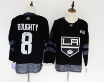 NHL Los Angeles Kings #8 Drew Doughty Black 100th Anniversary Adidas Jersey