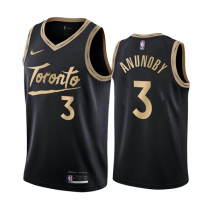 NBA Toronto Raptors #3 OG Anunoby Black City Edition New Uniform 2020-21 Jersey