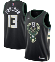 NBA Milwaukee Bucks Black #13 Malcolm Brogdon Statement Edition Jersey