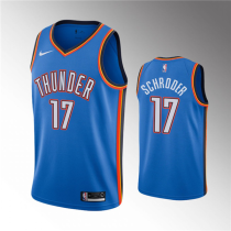 NBA Oklahoma City Thunder Blue #17 Dennis Schroder Jersey