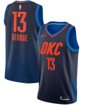 NBA Oklahoma City Thunder Navy #13 Paul George Statement Edition Jersey