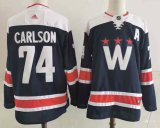 NHL Washington Capitals #74 John Carlson Navy 2021 New Adidas Jersey