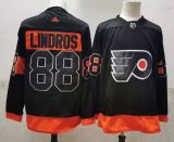 NHL Philadelphia Flyers #88 Lindros2021 Black Reverse Retro Stitched Jersey