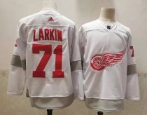 NHL Detroit Red Wings #71 Dylan Larkin White 2020-21 Reverse Retro Stitched Jersey