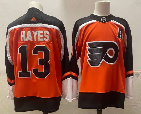 NHL Philadelphia Flyers #13 Kevin Hayes 2021 Orange Reverse Retro Stitched Jersey