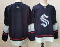 NHL Seattle Kraken Blank Navy Blue  Adidas Men Jersey