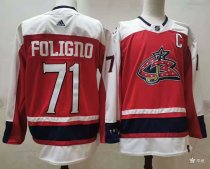 NHL Columbus Blue Jackets #71 Nick Foligno Red 2021 Retro Stitched Jersey