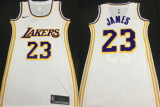 Women NBA Los Angeles Lakers #23 LeBron James White Dress Jersey