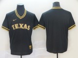 MLB Texas Rangers Black Throwback Mens Blank Jersey