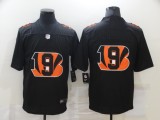 Men's Cincinnati Bengals #9 Joe Burrow Black Shadow Logo Limited Jersey