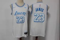 NBA Los Angeles Lakers #23 LeBron James White 2020/21 Swingman City Edition Nike Jersey