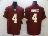 Men's Washington Football Team #4 Heinicke Red Vapor Untouchable Limited Jersey