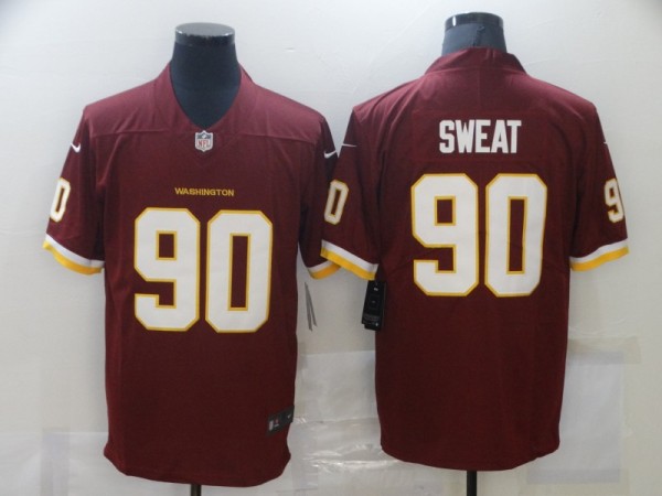 Men's Washington Football Team #90 Sweat Red Vapor Untouchable Limited Jersey