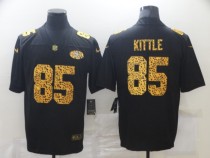 Men's San Francisco 49ers #85 Kittle Black Leopard Limited Jersey
