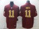 Men's Washington Football Team Red #11 Smith Red Color Rush Limited Jersey