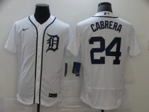 MLB Detroit Tigers #24 Cabrera White Flex Base Elite Jersey
