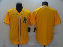 MLB Oakland Athletics Yellow Game Blank Nike Jersey