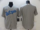 MLB Los Angeles Dodgers Blank Grey Game Nike Jersey