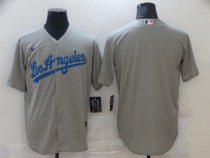 MLB Los Angeles Dodgers Blank Grey Game Nike Jersey