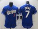 MLB Los Angeles Dodgers #7 Julio Urias Blue Gold Championship Flex Base Elite Jersey