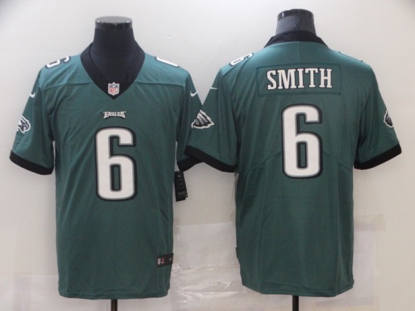 Men's Philadelphia Eagles #6 DeVonta Smith 2021 NFL Draft Green Vapor Untouchable Limited Jersey