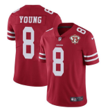 Men's San Francisco 49ers #8 Steve Young Red 2021 75th Anniversary Vapor Untouchable Limited Jersey