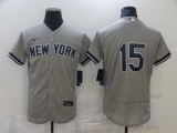 MLB New York Yankees #15 Thurman Munson Grey Flex Base  Elite Jersey